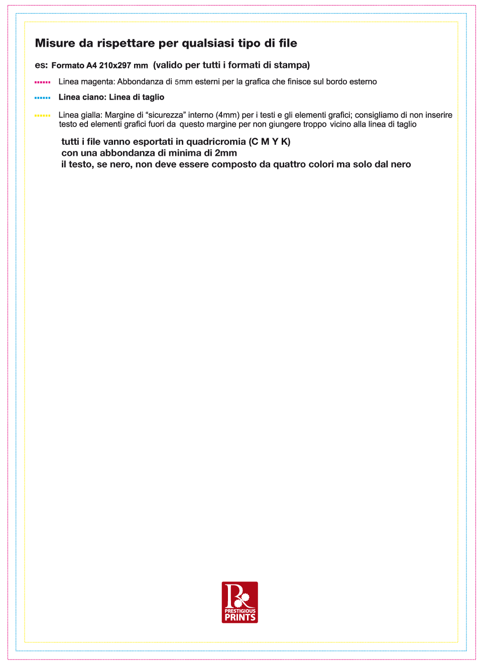 Indicazioni per la preparazione dei file